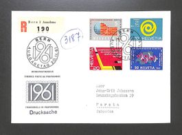 1961 FDC Werbe- und Gedenkmarken EINSCHREIBEN - illustriert