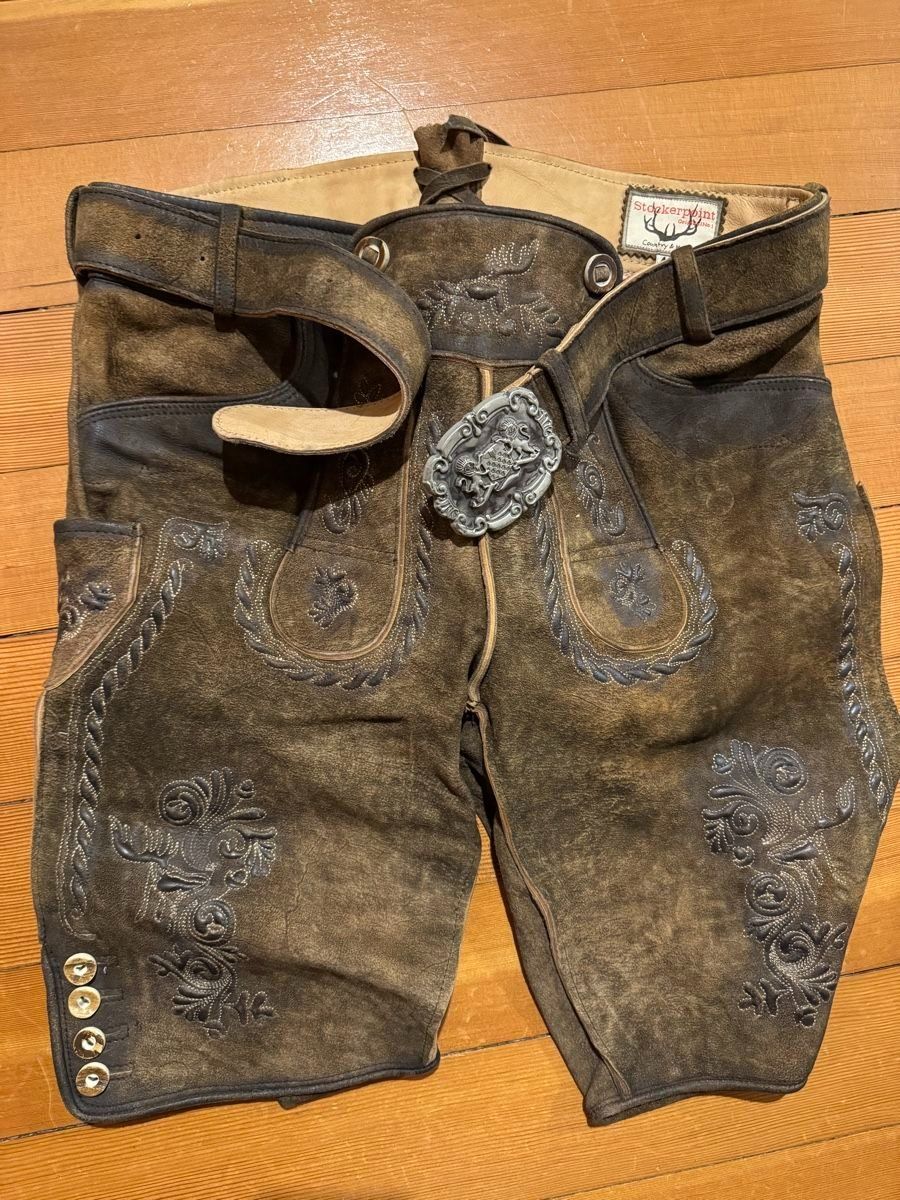 Costumi: Schöne handmade Stockerpoint Lederhose mit Trachtenhemd – Nuovo (secondo la descrizione) da Bonstetten venduto da Foxi11 7
