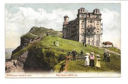 Rigi-Kulm (LU/SZ) altes Gipfel-Hotel "Schreiber" - 1906