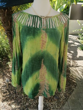 Batik Grüne Tunika von Boom Baba, One Size, Neu