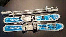 Kinderski Hamax SnoKids mit Stöcken blau weiss neuwertig