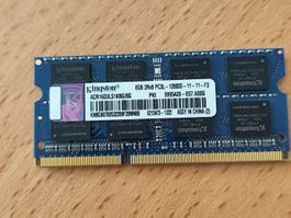 Arbeitsspeicher Kingston 8GB PC3L-12800S
