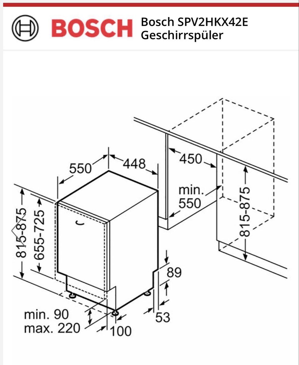 Machines à laver la vaisselle: Geschirrspüler Bosch spv2hkx42e – D'occasion à St. Gallen par Supernova81 5
