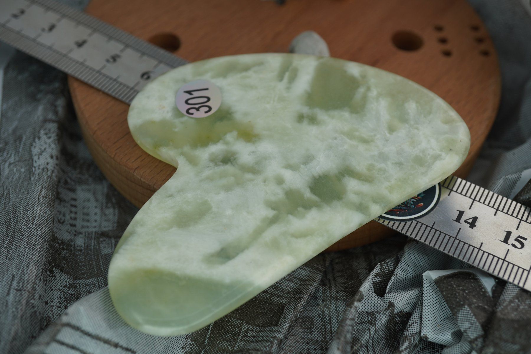 Minerali & Pietre curative: Gua Sha Massage-Stein  Jade Grün  ab 1.- – Nuovo e nell'imballaggio originale da Eschenbach SG venduto da topstone 3
