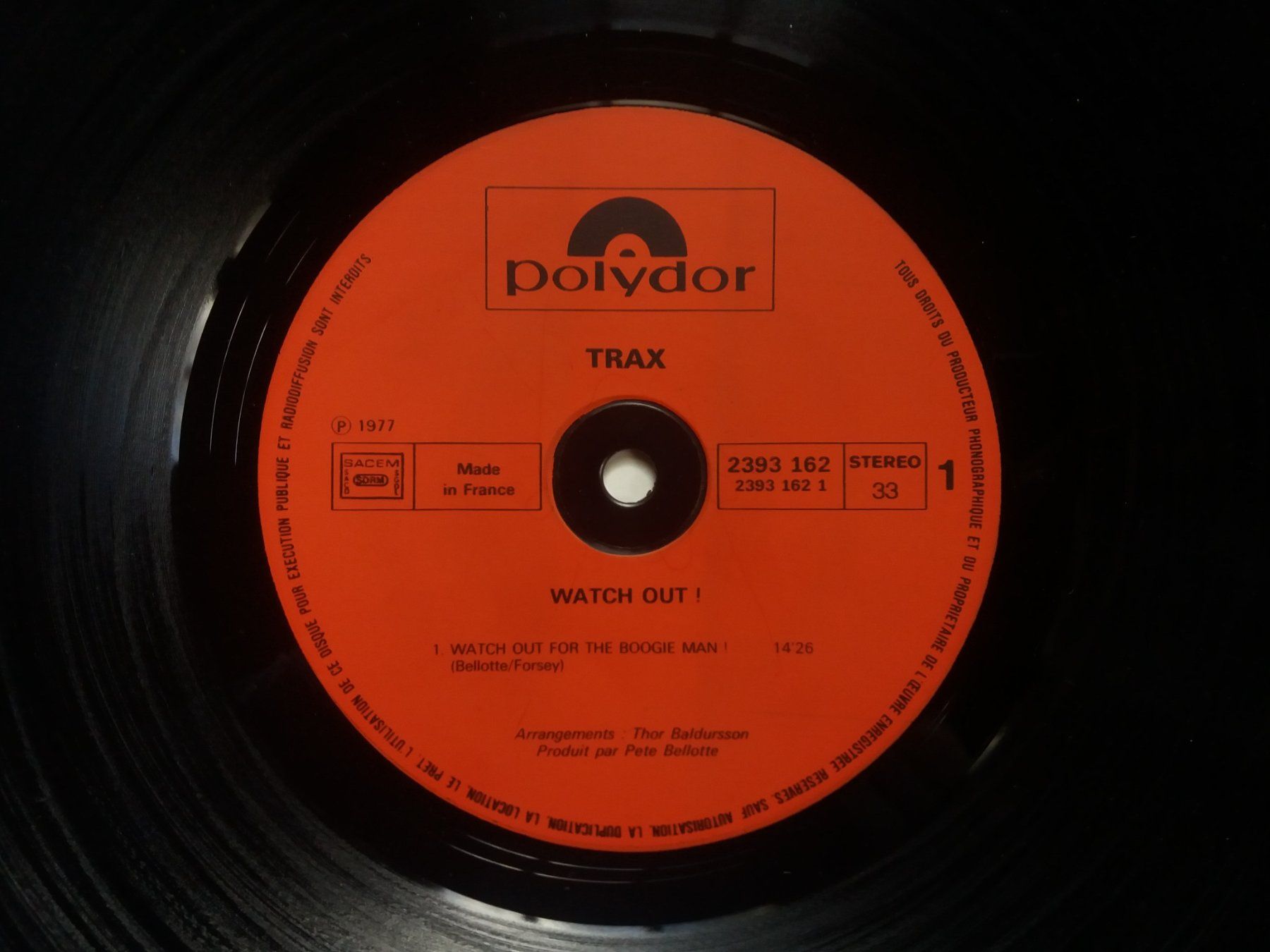 Dischi in vinile: LP (Trax) Watch Out – Usato da Meyrin venduto da toutatis 3