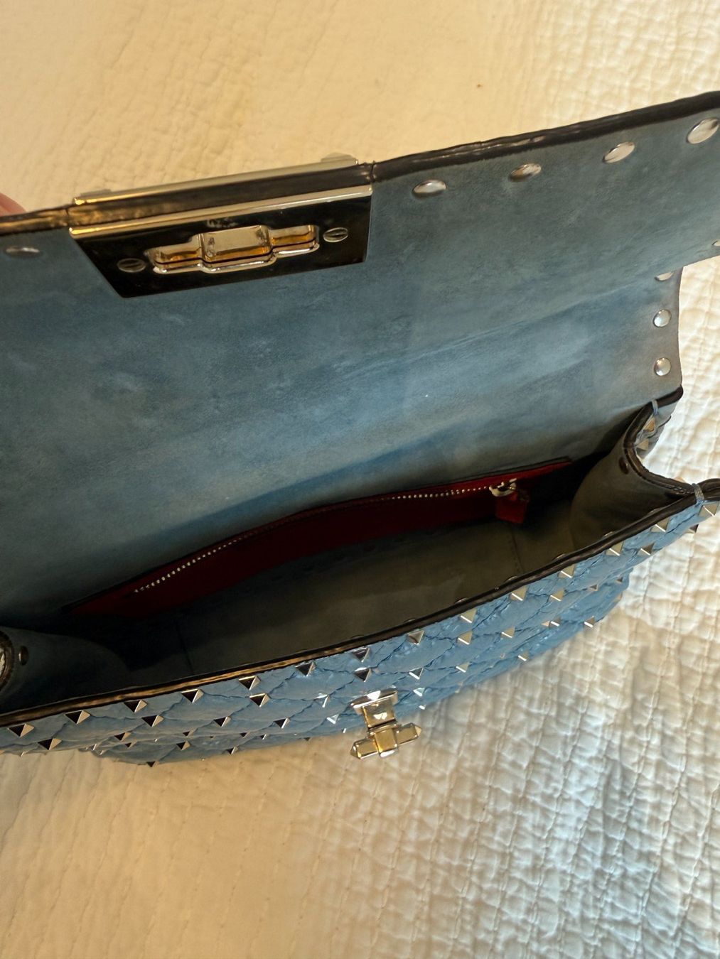 Valentino Borse da donna: Valentino Ruckstud spike handtasche blau – Usato da Küsnacht ZH venduto da theatorp 2