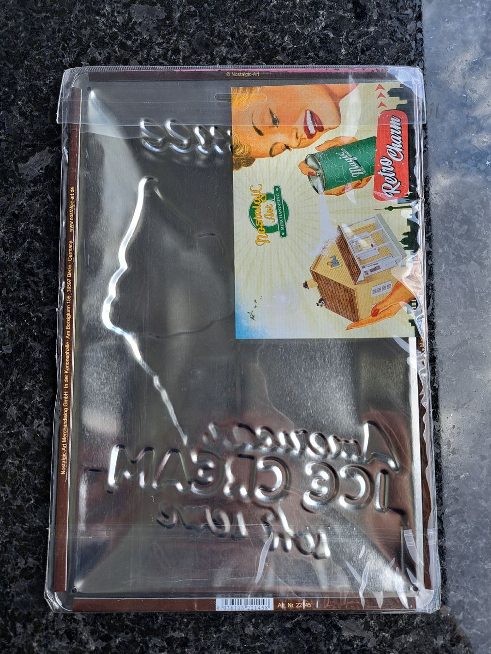 Insegne: Retro Blechschild "Ice Cream" - Originalverpackt! Vintage – Nuovo e nell'imballaggio originale da Weisslingen venduto da Horvi_09 1