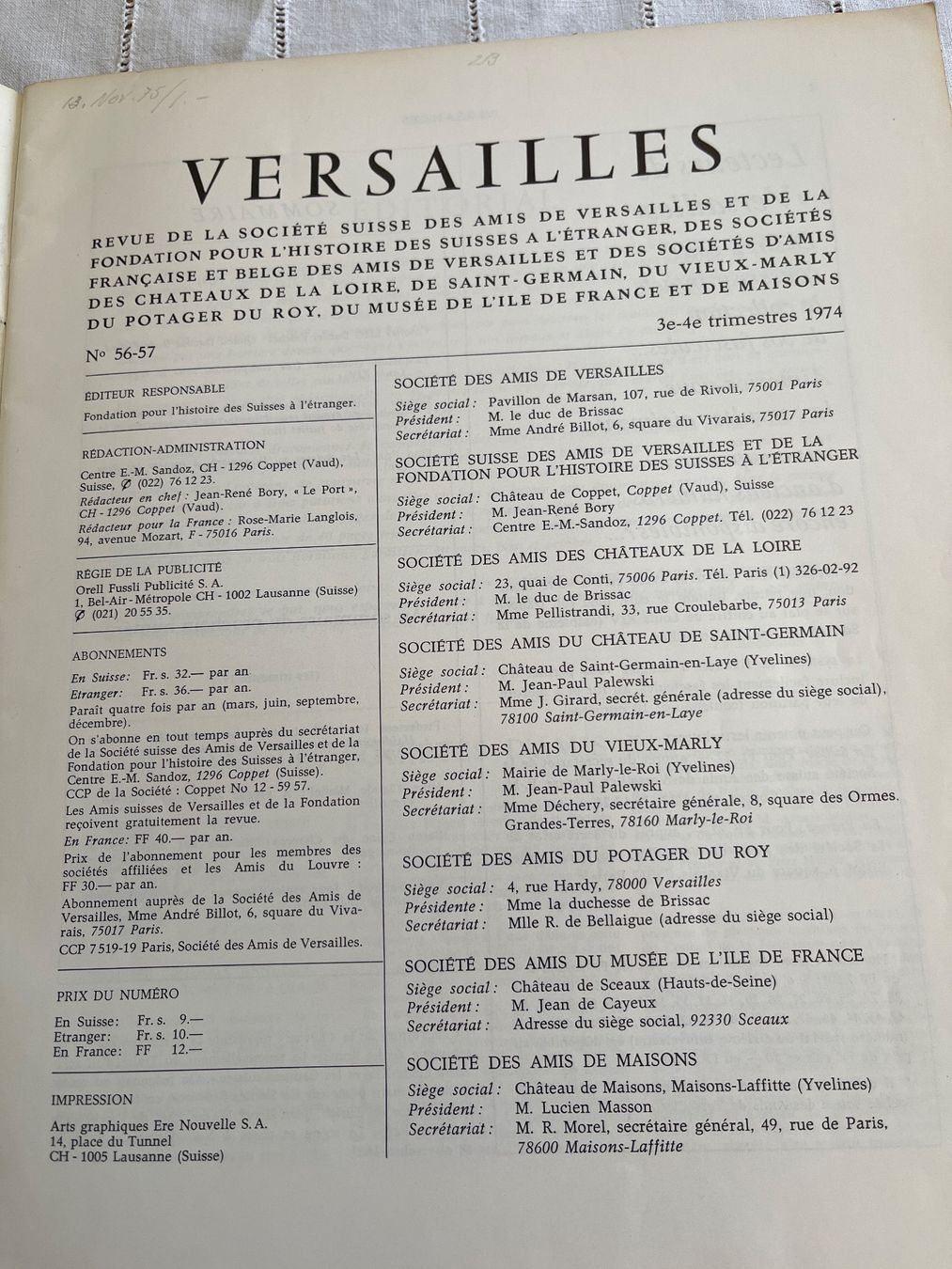 Zeitschriften & Magazine: Versaille – Gebraucht aus Wangen ZH von via_g5br 3
