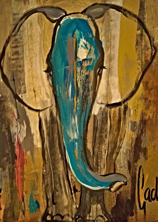 Jacob Gade Elephant Colour Gemälde auf Leinwand handgemalt Kaufen auf