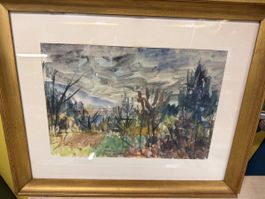 Aquarell Landschaft signiert Max Kämpf