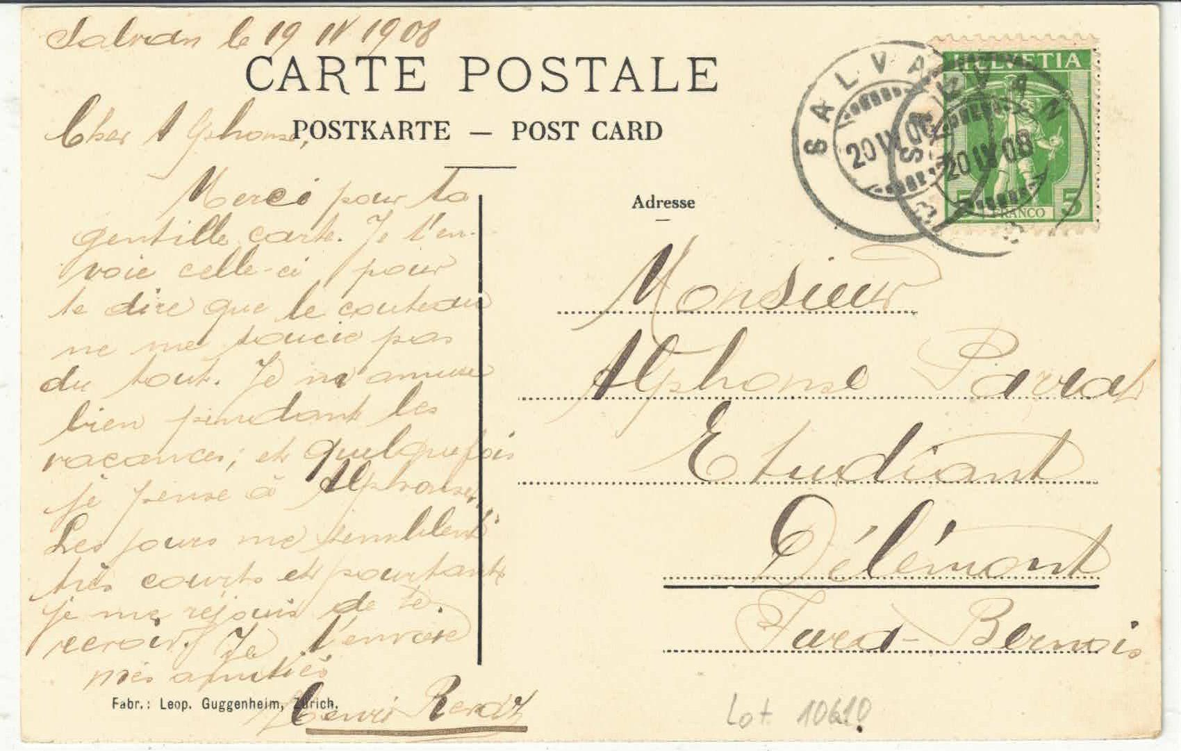 Cartoline postali: Souvenir de des Gorges du Triege – Usato da Ettingen venduto da Kartenplanet 1