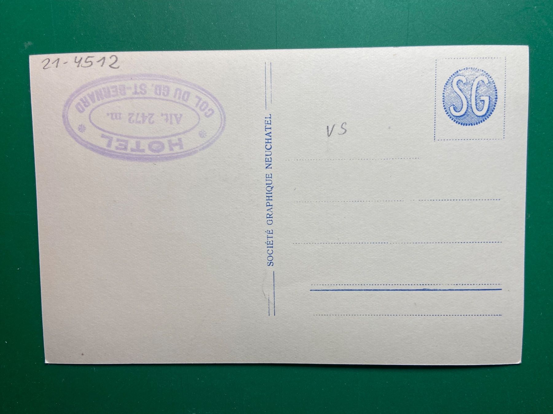 Cartoline postali: Hospice du Grand St-Bernard – Usato da Steg VS venduto da _vinci_ 1