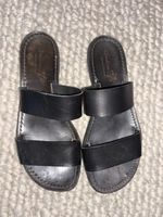 Schwarze Ledersandalen aus Griechenland 39