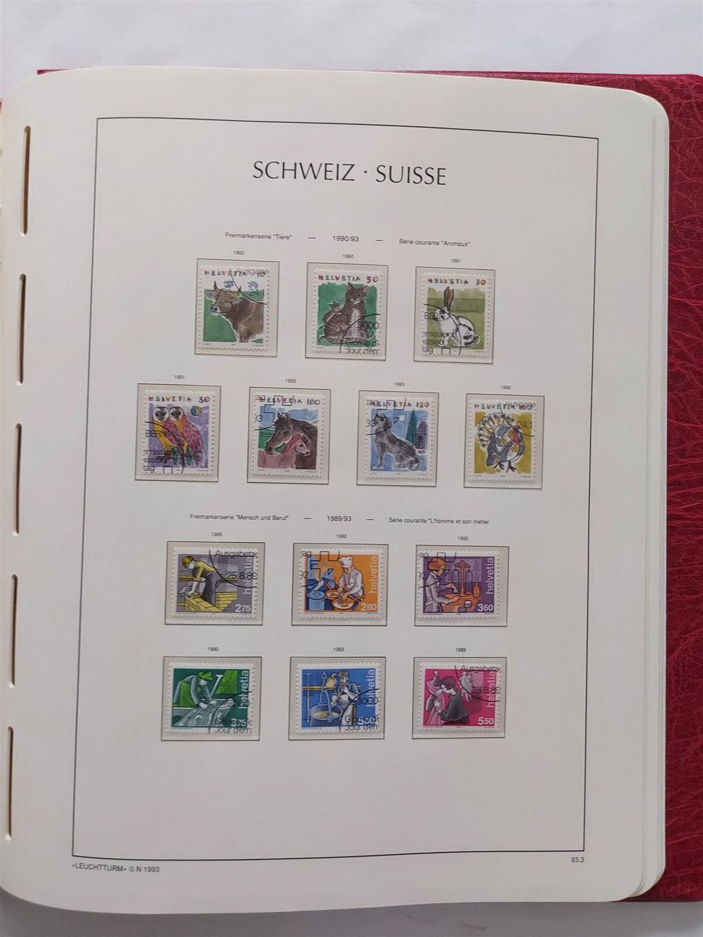 Tutti i francobolli: Schweiz Slg 1980-92 mit ET-Stempel – Usato da Winterthur venduto da Kyoung 3