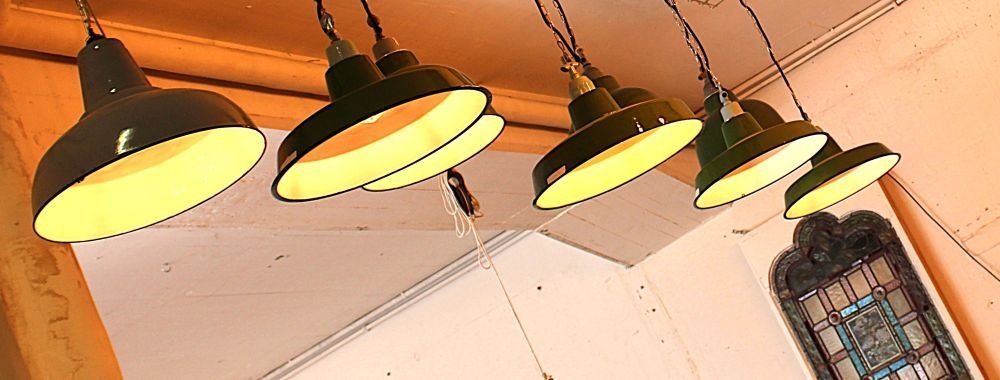 Lampadari & plafoniere: Industrieleuchte in Grau. Antike Industrielampe. – Usato da Trun venduto da artantic 3
