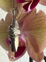 Trillerpfeife Hund 925 Sterling Silber - mega