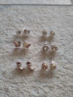 6 Goldenfarbige Ohrringe/Ohrstecker