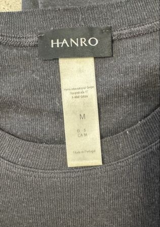 HANRO Langarmshirt Seide Kaschmir Grau Groesse M