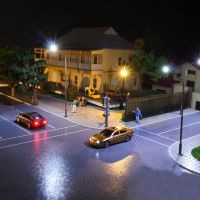 4 Autos mit LED-Beleuchtung Spur Z