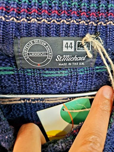 Michael Kors Maglioni & Felpe: St. Michael Marineblau Gemusterter Strickpullover - Größe – Usato da Zug venduto da vinokilo 4