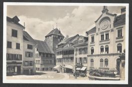 Brugg Gerichtsgebäude und schwarzer Turm