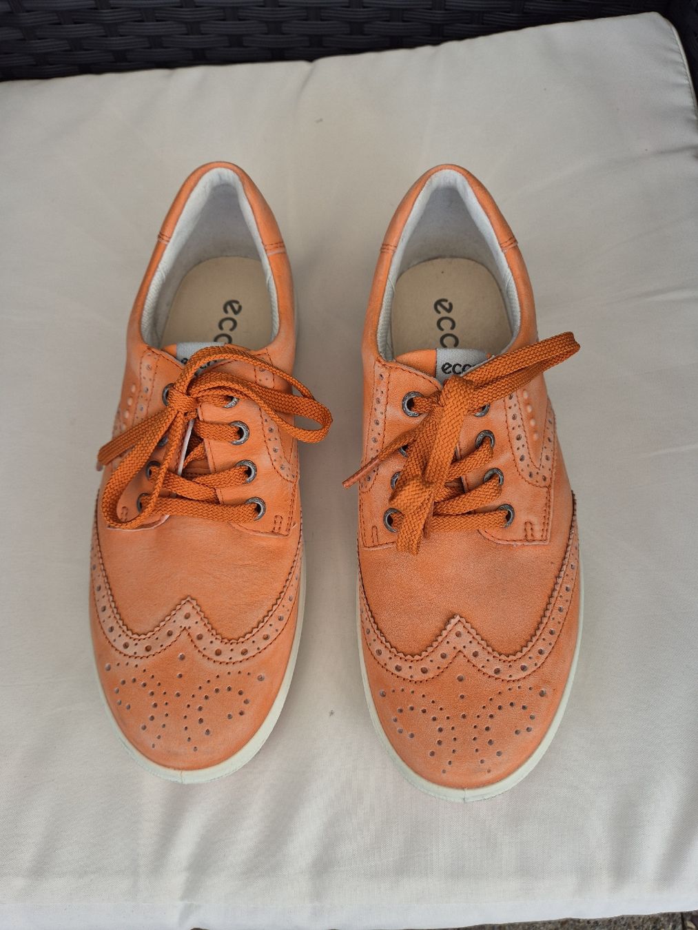 Ecco Damenschuhe: Ecco Damenschuhe Orange Grösse 39 Leder Sneaker – Neu (gemäss Beschreibung) aus Langendorf von MASENI25 1
