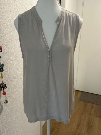 Damen kurzarm Blusenshirt beige Gr. S