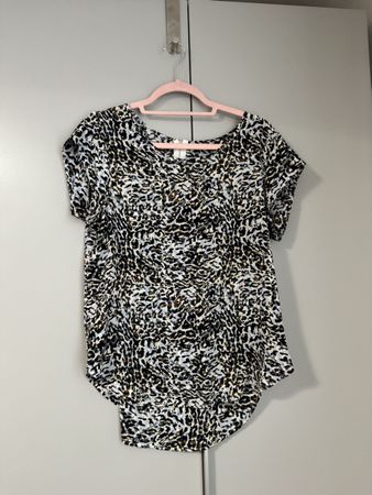 Only Damen Top, Gr. 40, Animal Print - Sommerbluse!