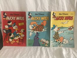 3 MICKY MAUS HEFTE VON 1962