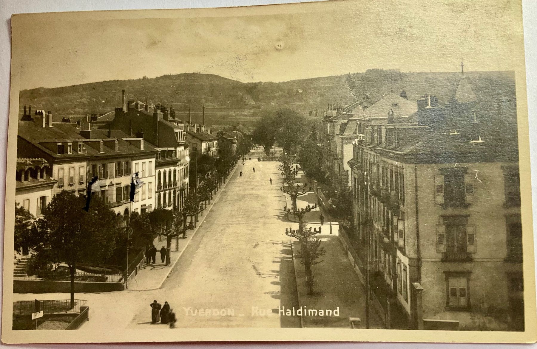 Cartoline postali: Yverdon - Rue Haldimand, 1923 – Usato da Schlieren venduto da zoro18