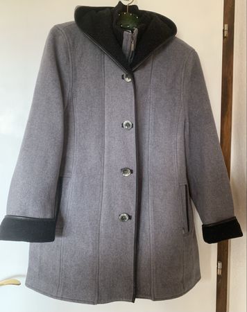 Manteau d'hiver Baronia gris, taille 38, en laine Elégant