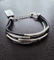 Stilvolles Schwarz-Armband mit Metal Elementen von A&C - Neu