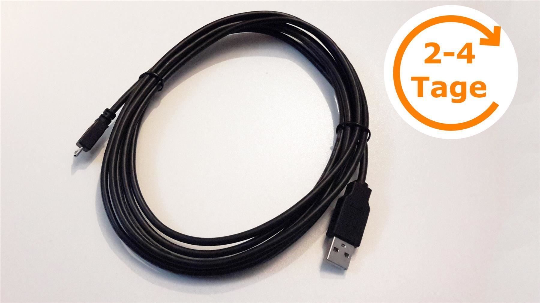 Kabel: USB Micro Kabel, 3 meter, Schwarz – Neu und originalverpackt aus St. Gallen von cointec