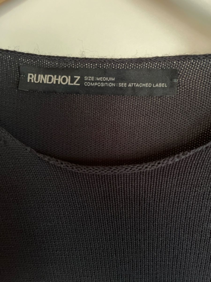 Rundholz Pullover & Sweatshirts: Rundholz Pullover Langarm M Strick Leinen-Baumwolle d.blau – Gebraucht aus Rüegsbach von Taenki 1