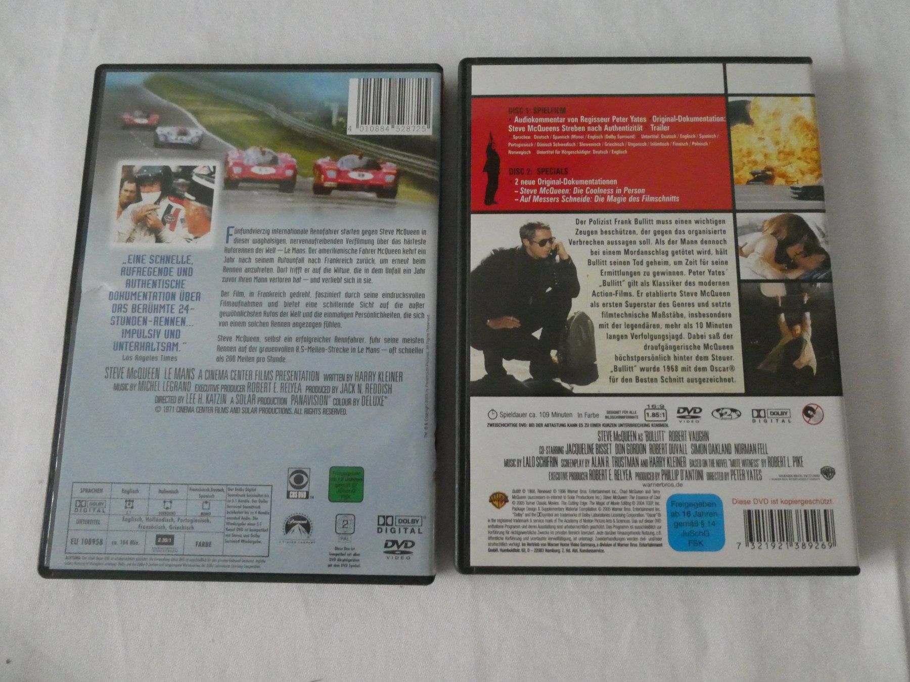 Alle DVDs: Steve McQueen Le Mans und Bullitt DVD – Gebraucht aus Tann von Charly65 1