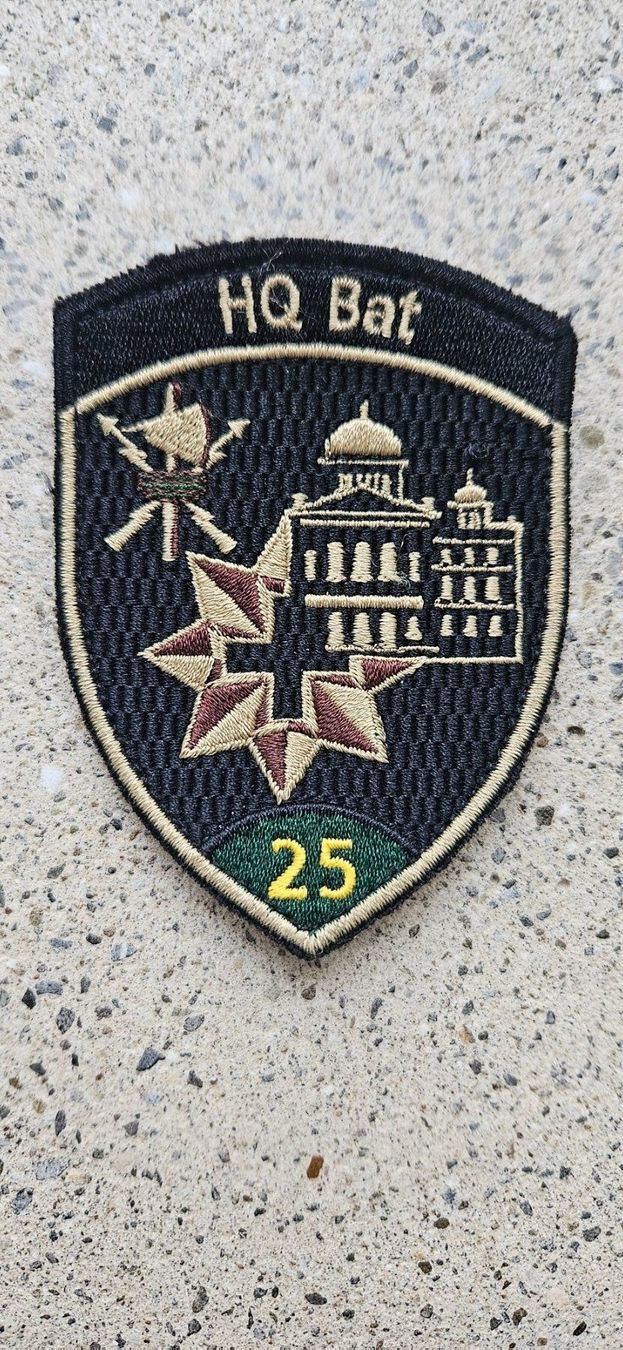 Schweizer Armee Placchette & Badge: *** Badge HQ Bat mit Klett *** – Nuovo e nell'imballaggio originale da Riedholz venduto da fr_sIruP