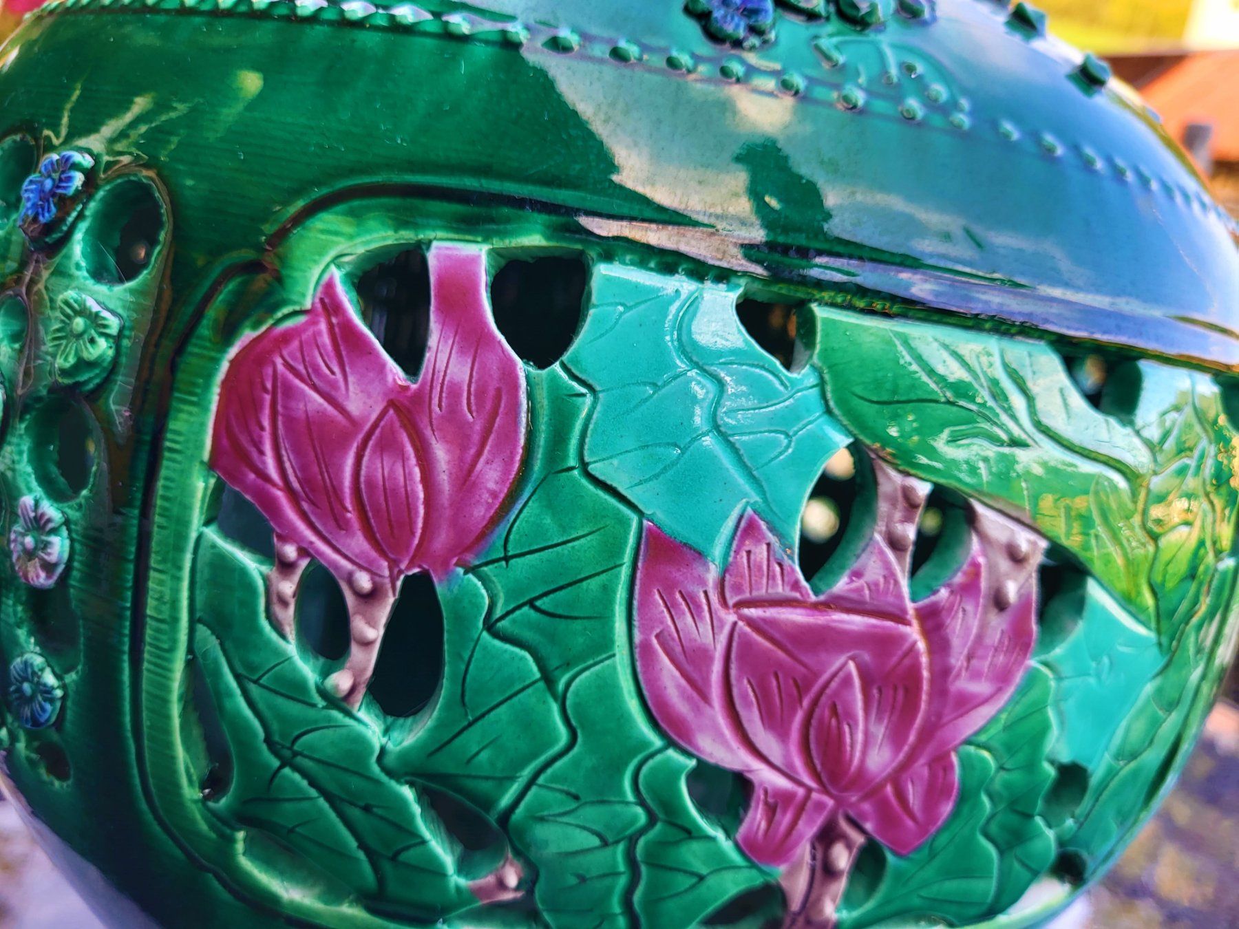 Globus Vasen & Gefässe: Boden - Vase im Boho Stil / 55 cm hoch – Gebraucht aus Schafhausen im Emmental von Herzrose 6