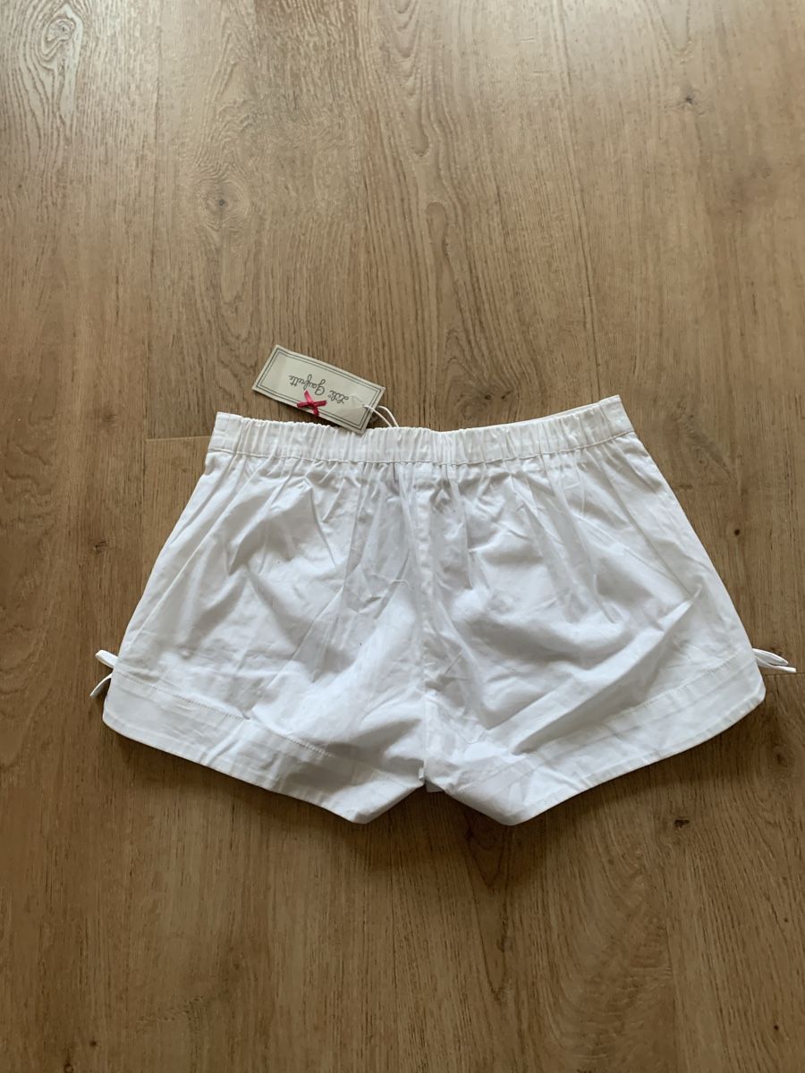 Pantaloni: Short blanc avec noeud lili gaufrette – Nuovo e nell'imballaggio originale da Genève venduto da rez_c6c6 2