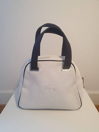 Original Vintage Lacoste Handtasche / weiss