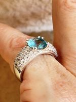 Silberring BLUE MARINA  (52/16.5mm💎)