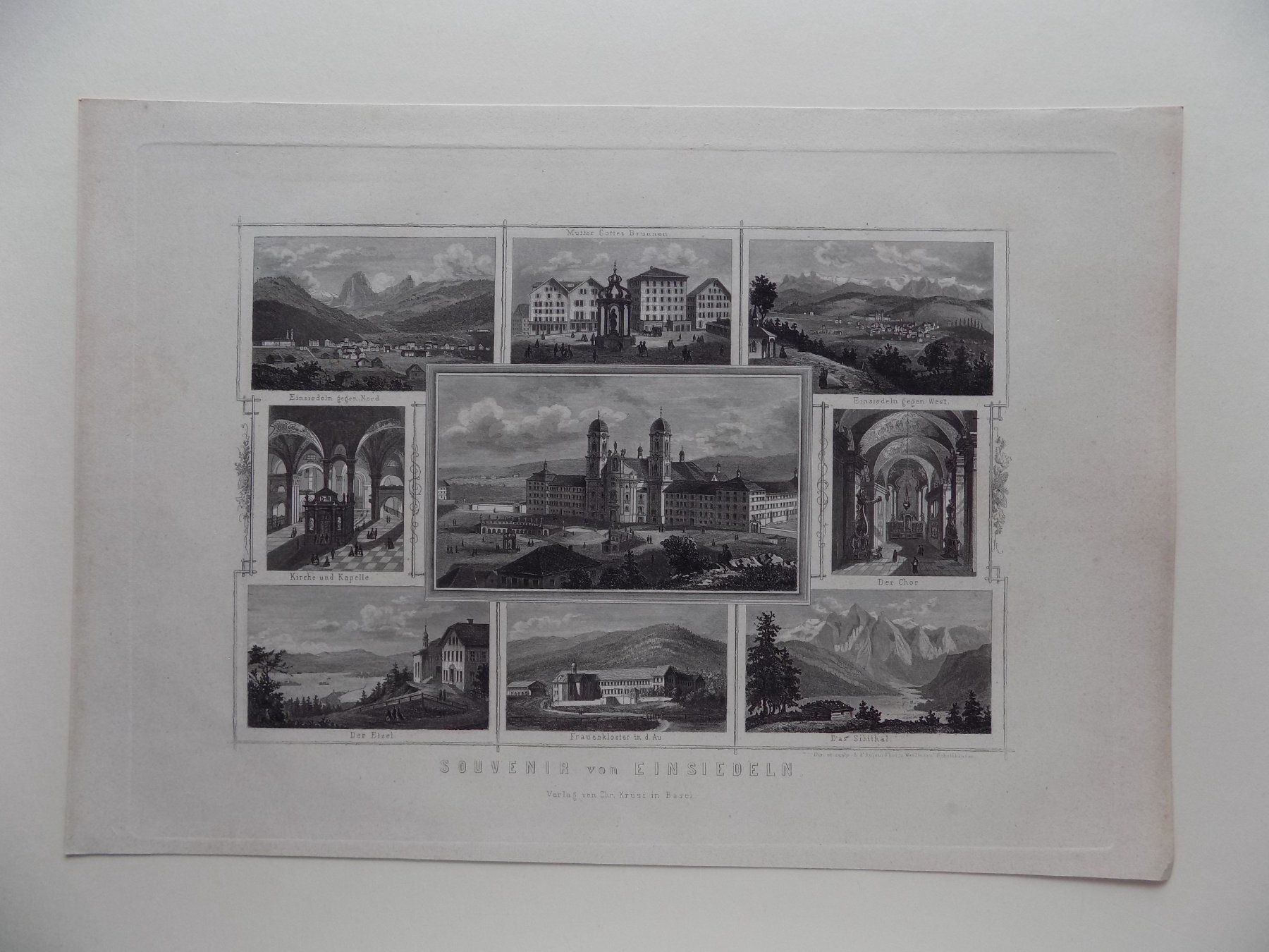 Incisioni: Einsiedeln Etzel Souvenirblatt – Usato da Risch venduto da Rischli15