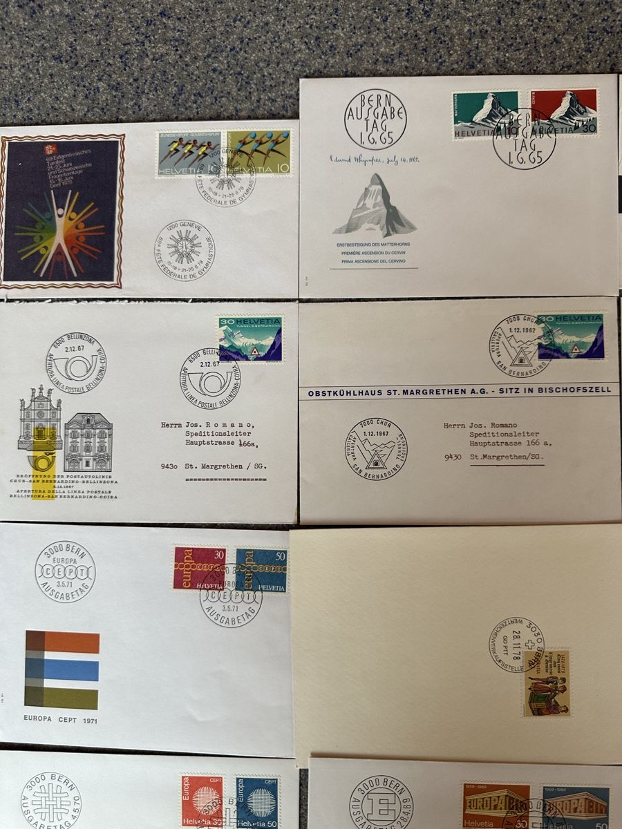 Tutti i francobolli: Schweiz - 29x FDC und Sonderbriefe – Usato da Schmitten / FR venduto da Samsara169 1