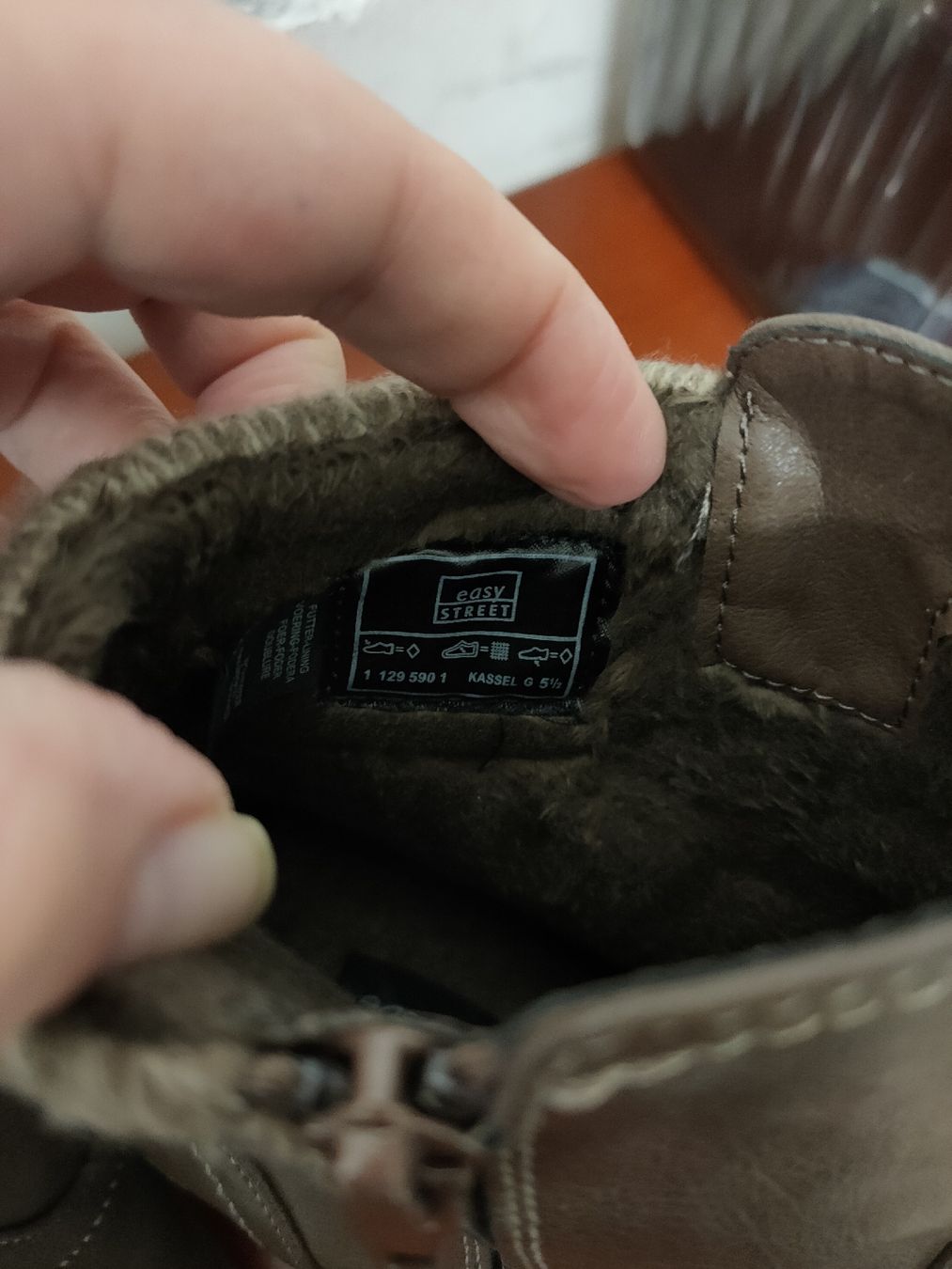 Chaussures femmes: Braune Winterstiefeletten mit Strickbund, Grösse 38,5 – Neuf (Voir description) à Oberrohrdorf par Karin84 2