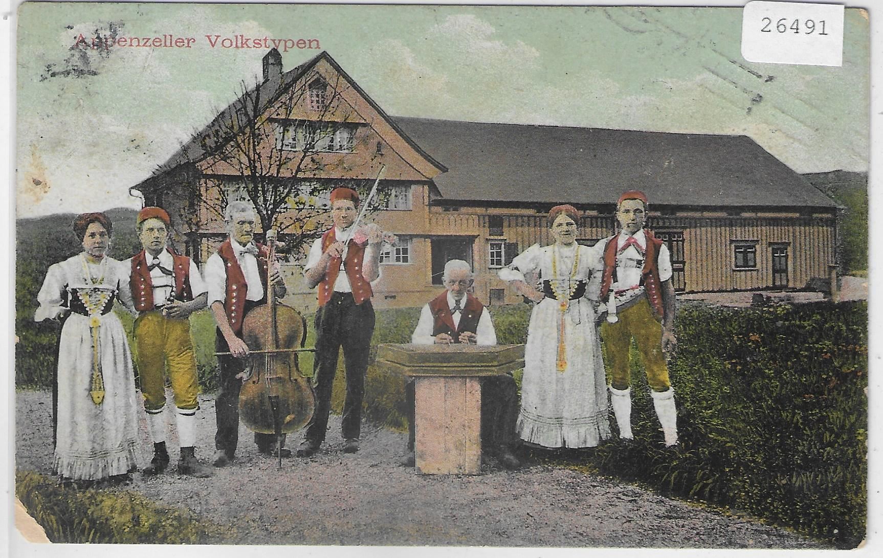 Cartoline postali: Appenzeller Volkstypen - Litho – Usato da Ettingen venduto da Kartenplanet