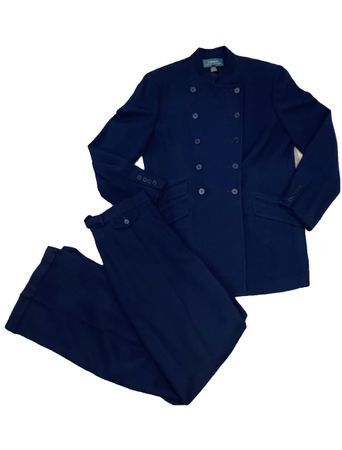 Ralph Lauren Vintage Military Blazer Damen Wolle Gr. 10