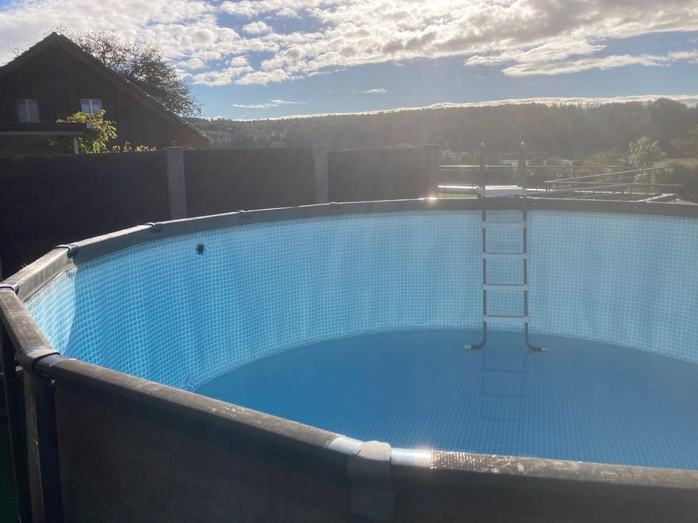 Intex Schwimmbad: Intex Frame Pool 488 x 132 cm Ultra XTR Rundpool mit Leiter – Gebraucht aus Schwarzhäusern von barracuda74 7