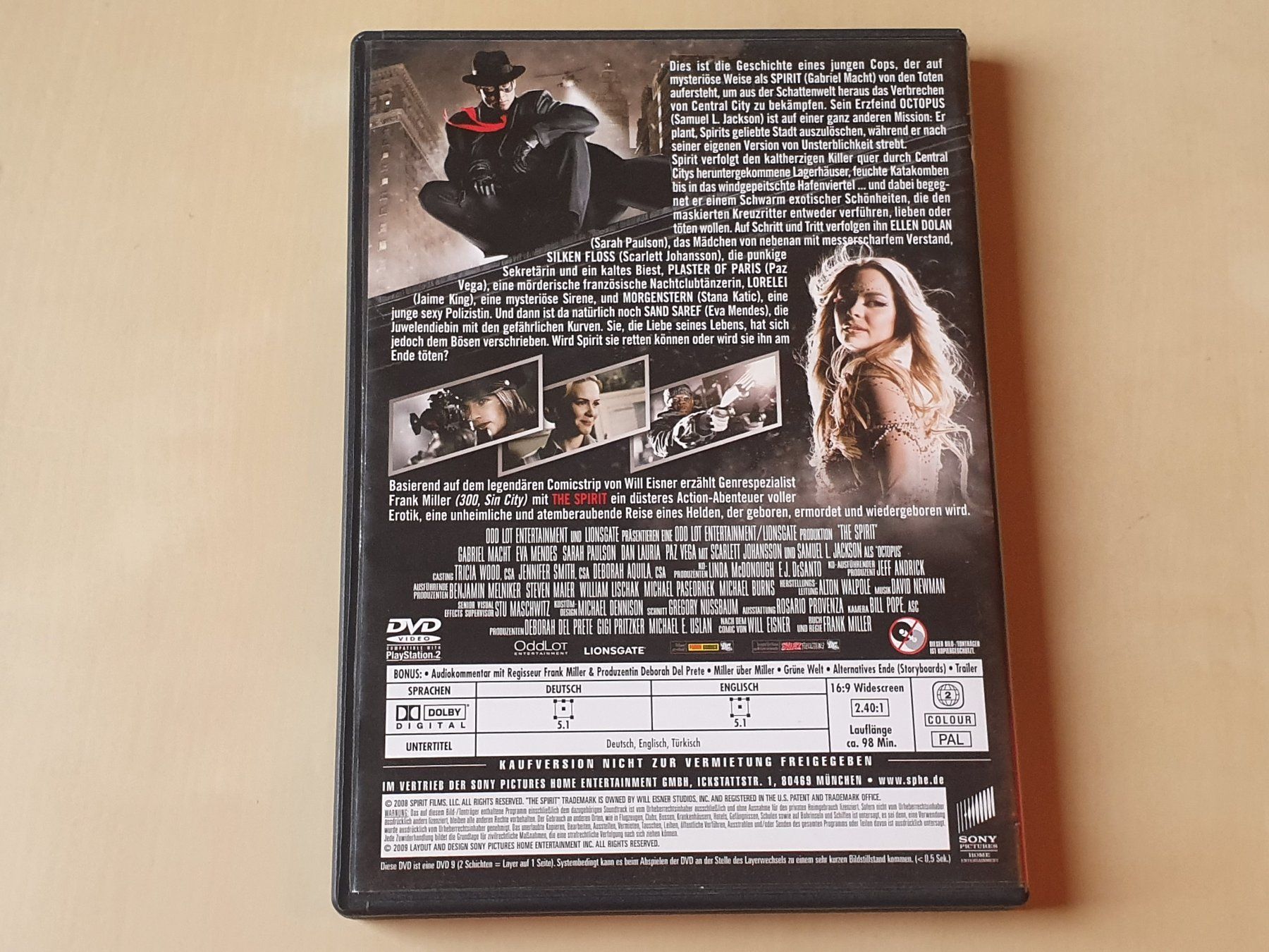 Tutti i DVDs: The Spirit – Usato da Stansstad venduto da collectorsshop 1