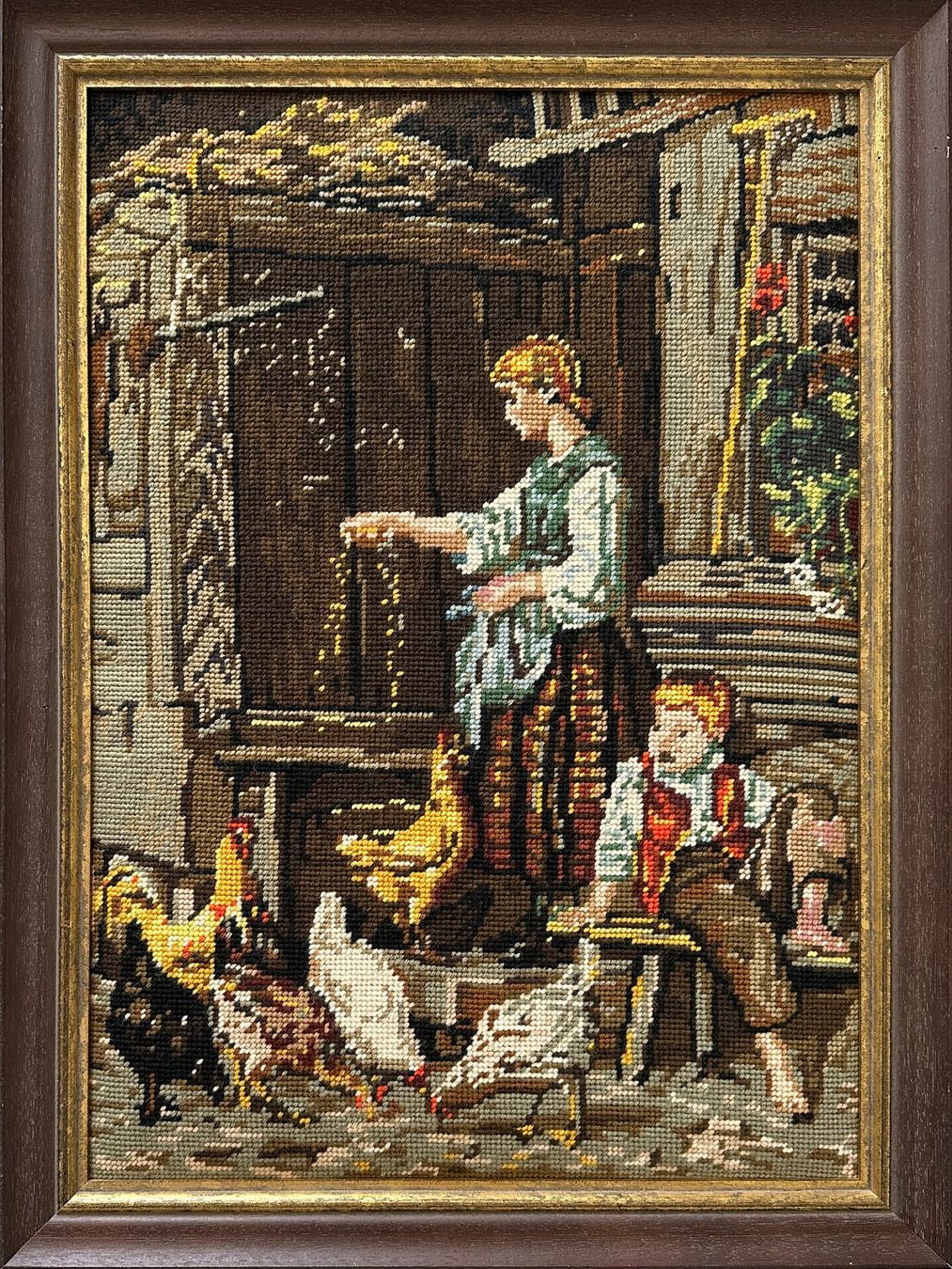 Ancore: Gobelin Bild Anker, Holzrahmen 55x40 cm – Usato da Münchenbuchsee venduto da abr_pp7l