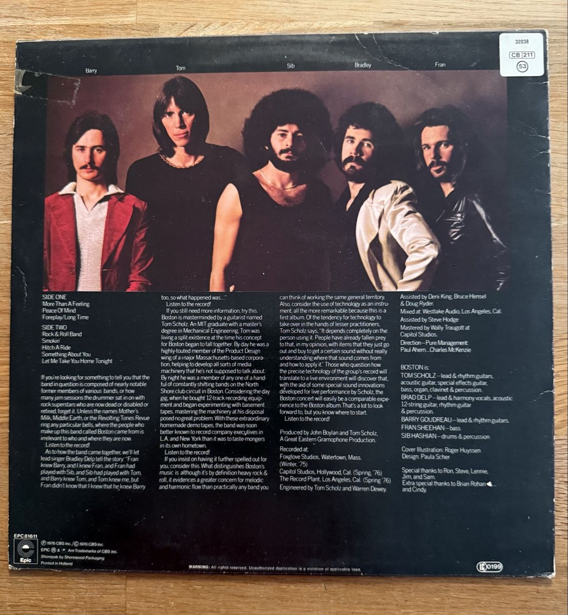 Dischi in vinile: Boston LP, 1976, Schallplatte Vinyl – Usato da Goldach venduto da Messerguru 3