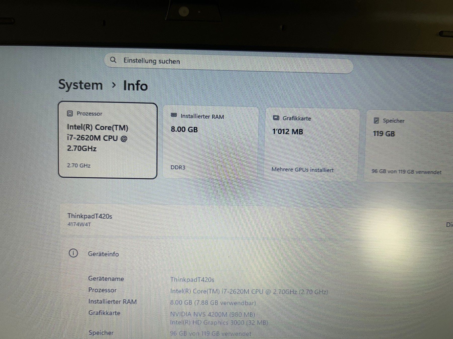 Lenovo Notebooks: Lenovo ThinkPad 420s (inklusive Dockingstation) – Gebraucht aus Dulliken von Superbad 5